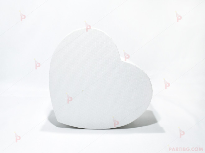 Кутия за подарък - сърце в бяло 4 | PARTIBG.COM