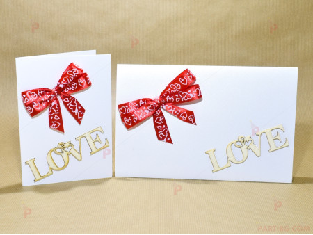 Картичка и плик с надпис "LOVE" 3