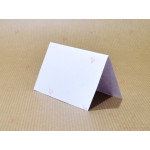 Табелка с име в бяло с лилава декорация (картон 160гр.) | PARTIBG.COM