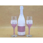 Комплект чаши с шампанско в лилаво