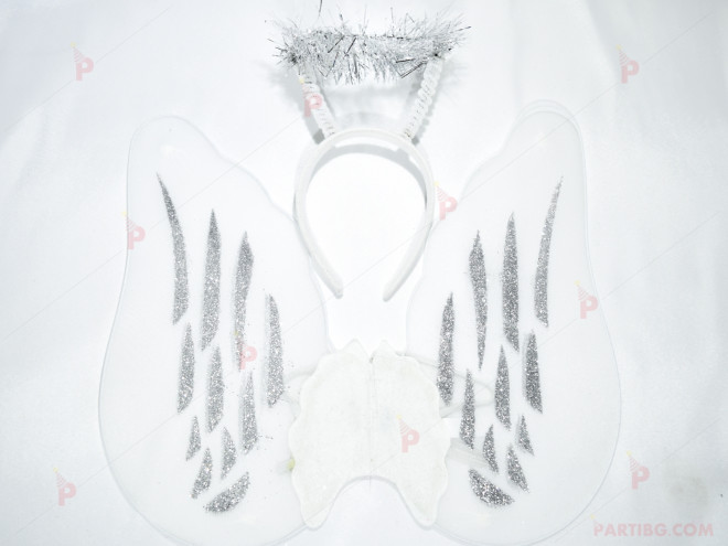 Комплект Ангелче в бяло-диадема и крила | PARTIBG.COM