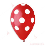 Балони 5бр. в червен цвят на точки | PARTIBG.COM