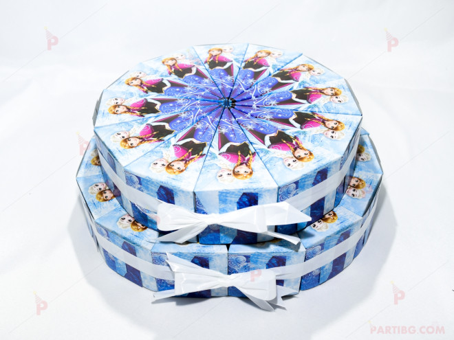 Картонена торта Леденото кралство - 28 парчета | PARTIBG.COM