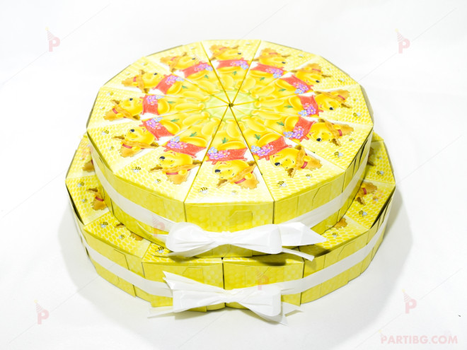 Картонена торта Мечо пух - 28 парчета | PARTIBG.COM