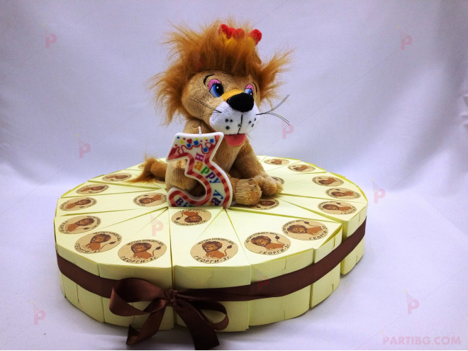 ПОРЪЧКА-картонена торта Лъвче